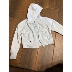 Yogalicious Light Blue Cropped Zip Hoodie